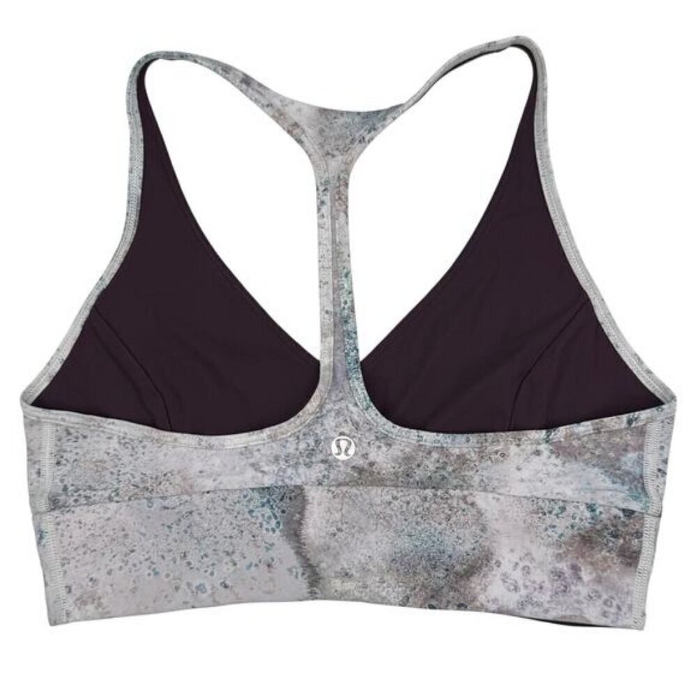 LULULEMON Retreat Reversible Sports Bra Swim Sz 4 Sugar Crush Multi Black Cherry - Picture 4 of 8